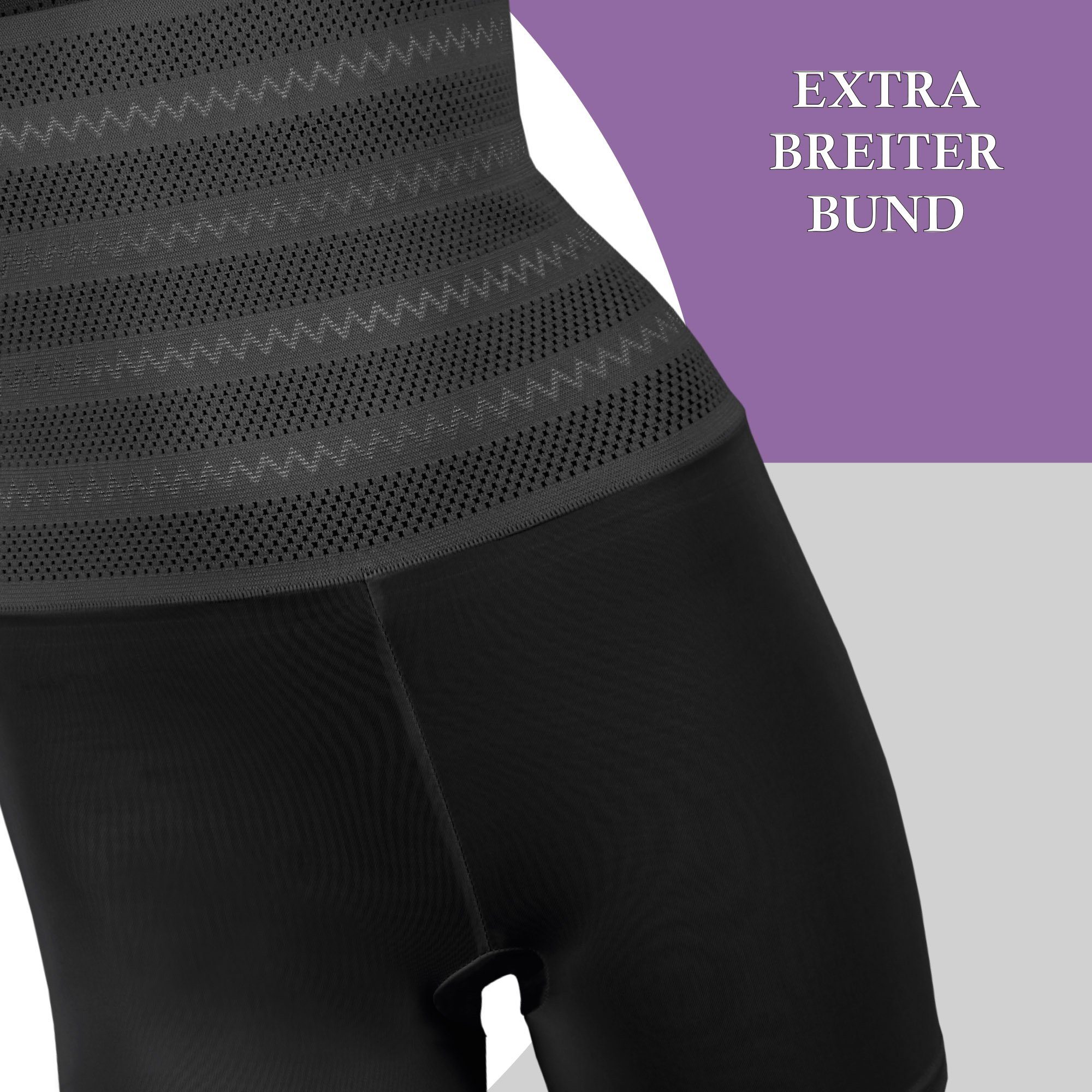 hemmy Fashion Miederslip Figurformender Mieder - Langbein Highwaist Miederpants Bauchweg Effekt, Shapewear Bodypants Hohe Taille
