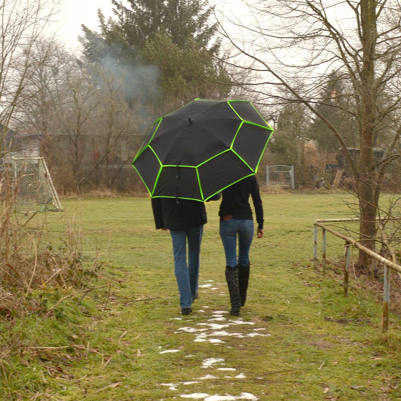 iX-brella Stockregenschirm XXXL 140 cm Durchmesser mit Ventilationsbezug, sehr groß mit Auf-Automatik