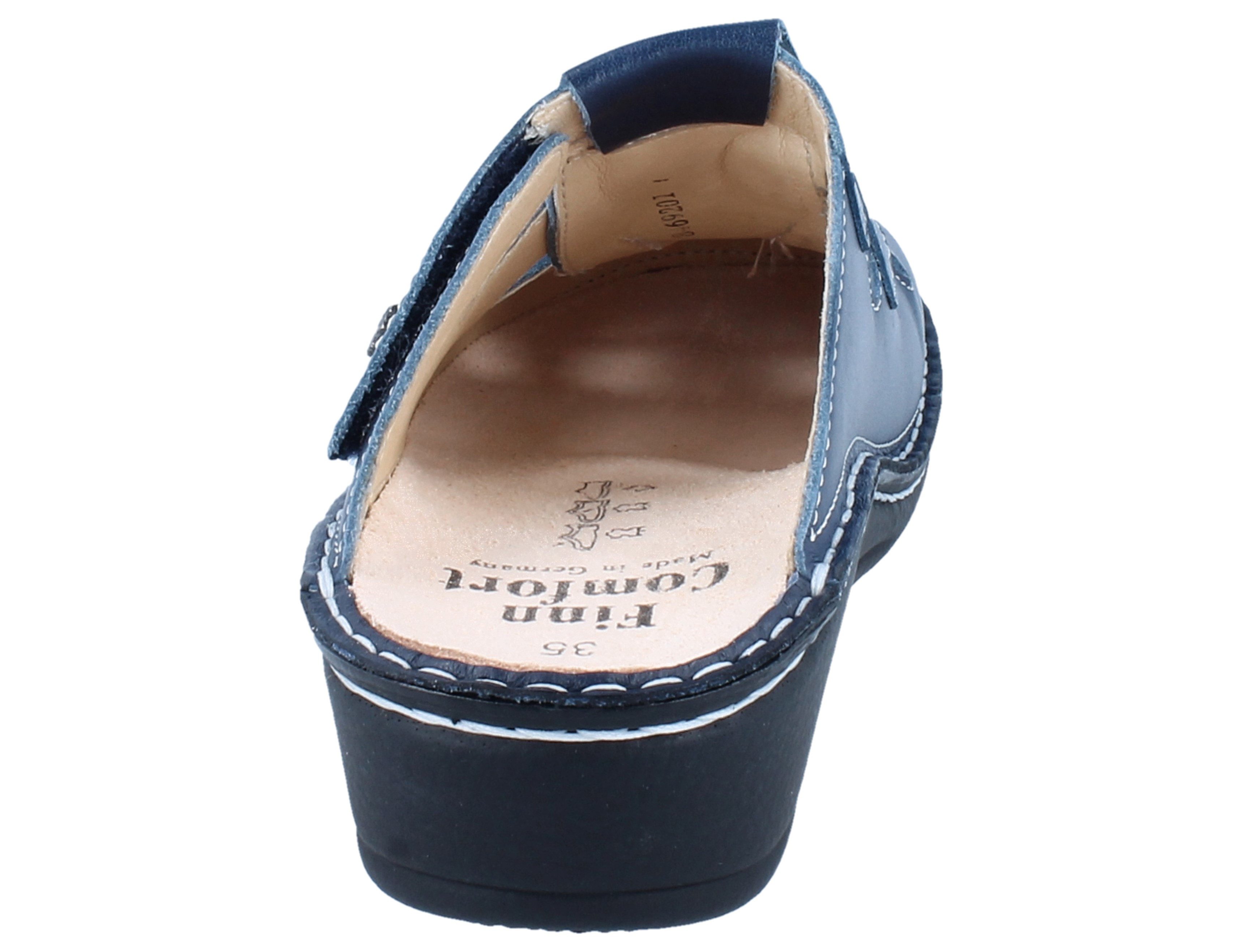 Finn Comfort FINN COMFORT Java Damen Clog blau Glattleder - Größe: 37 Clog Wechselfußbett