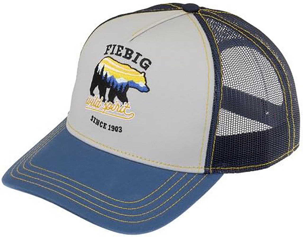 Fiebig Trucker Cap Wild Spirit Baseballcap mit Aufnäher, Baseballkappe mit Mesh