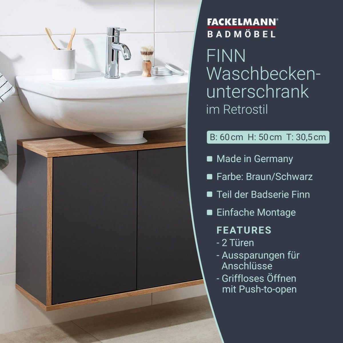 FACKELMANN Waschbeckenunterschrank Waschbeckenunterschrank FINN günstig online kaufen