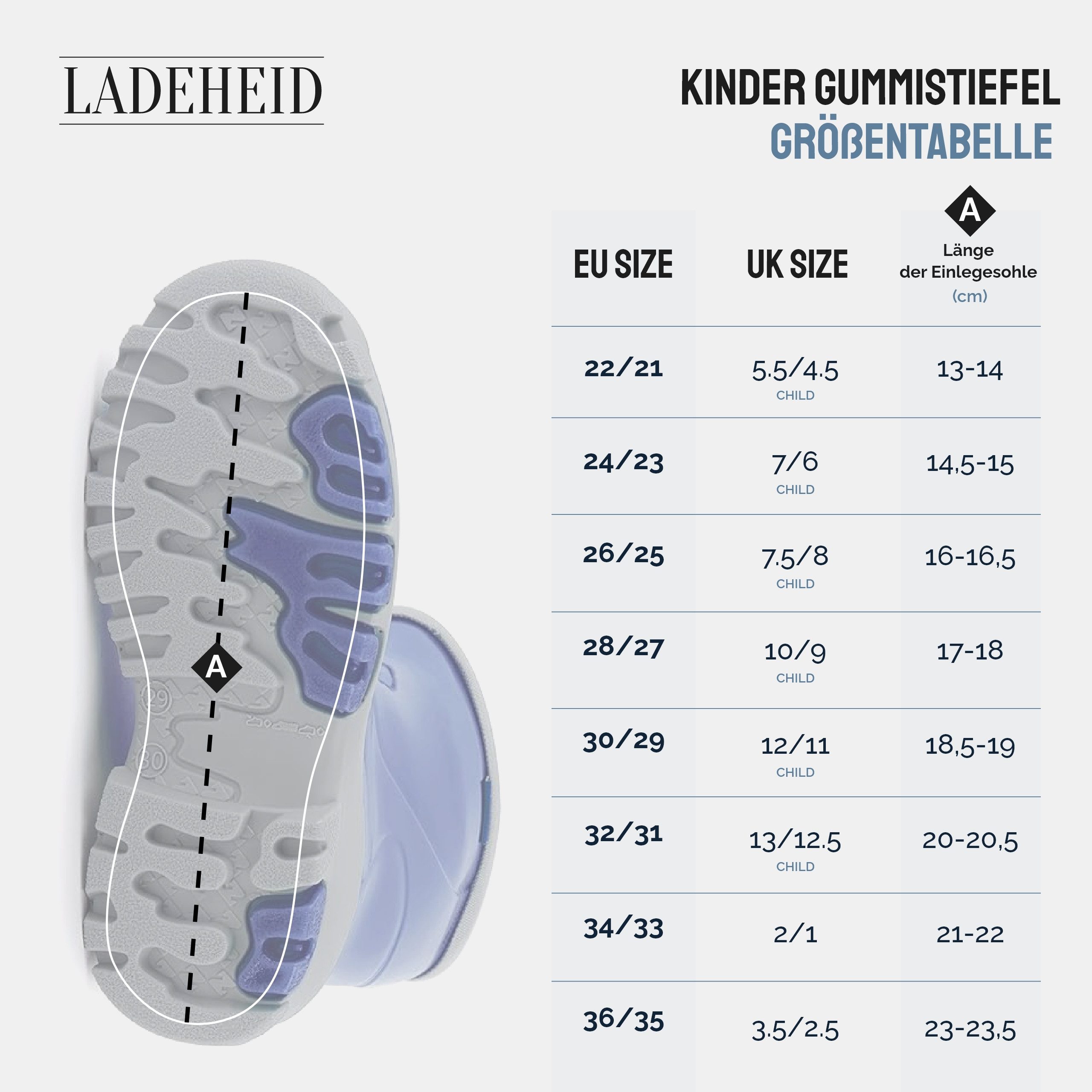 Ladeheid Kinder Mädchen Jungen Gummistiefel Regenschuhe LARB492 Gummistiefel – Bild 3 von 5