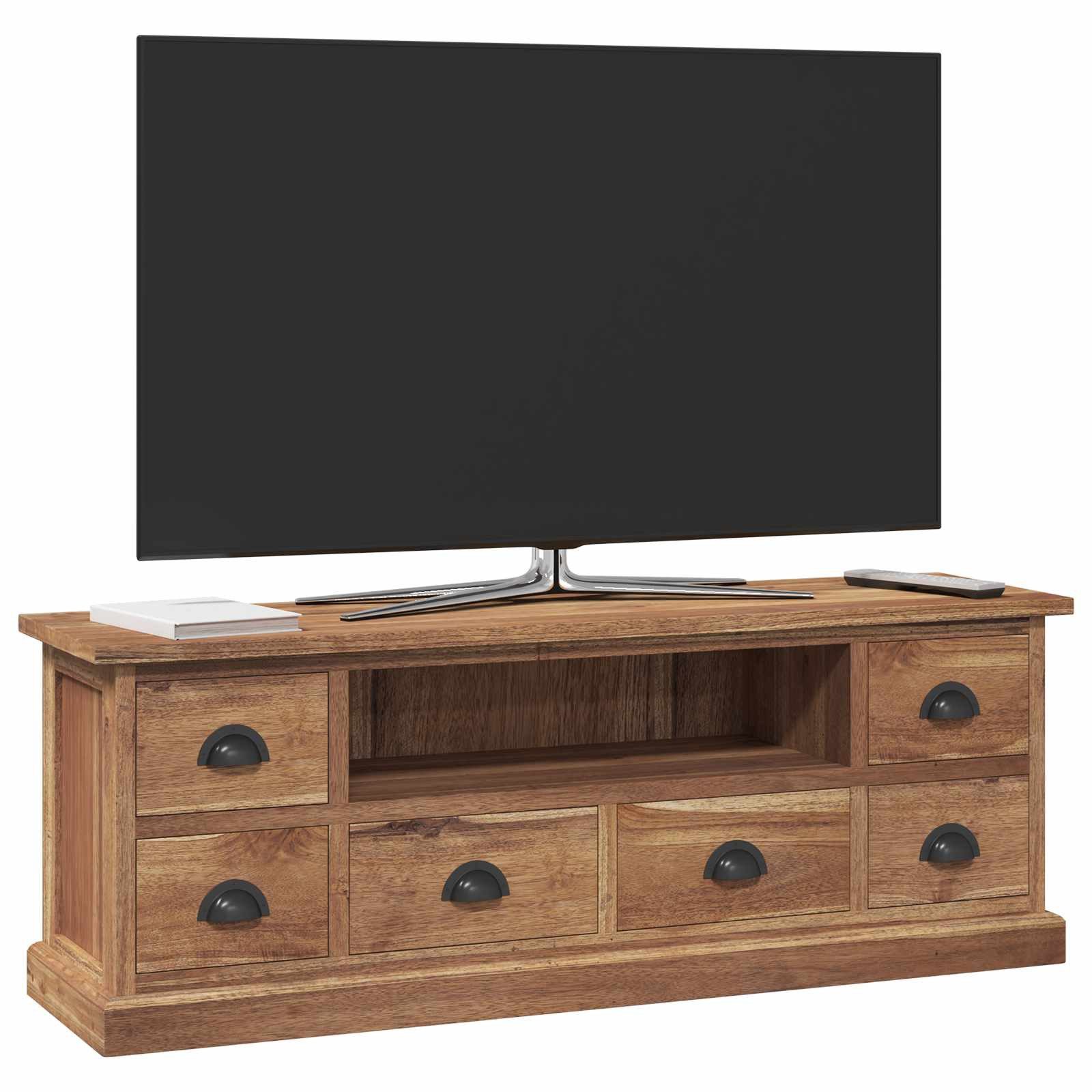 vidaXL TV-Schrank TV-Ständer Natur 110 x 30 x 40 cm Massivholz (1-St)