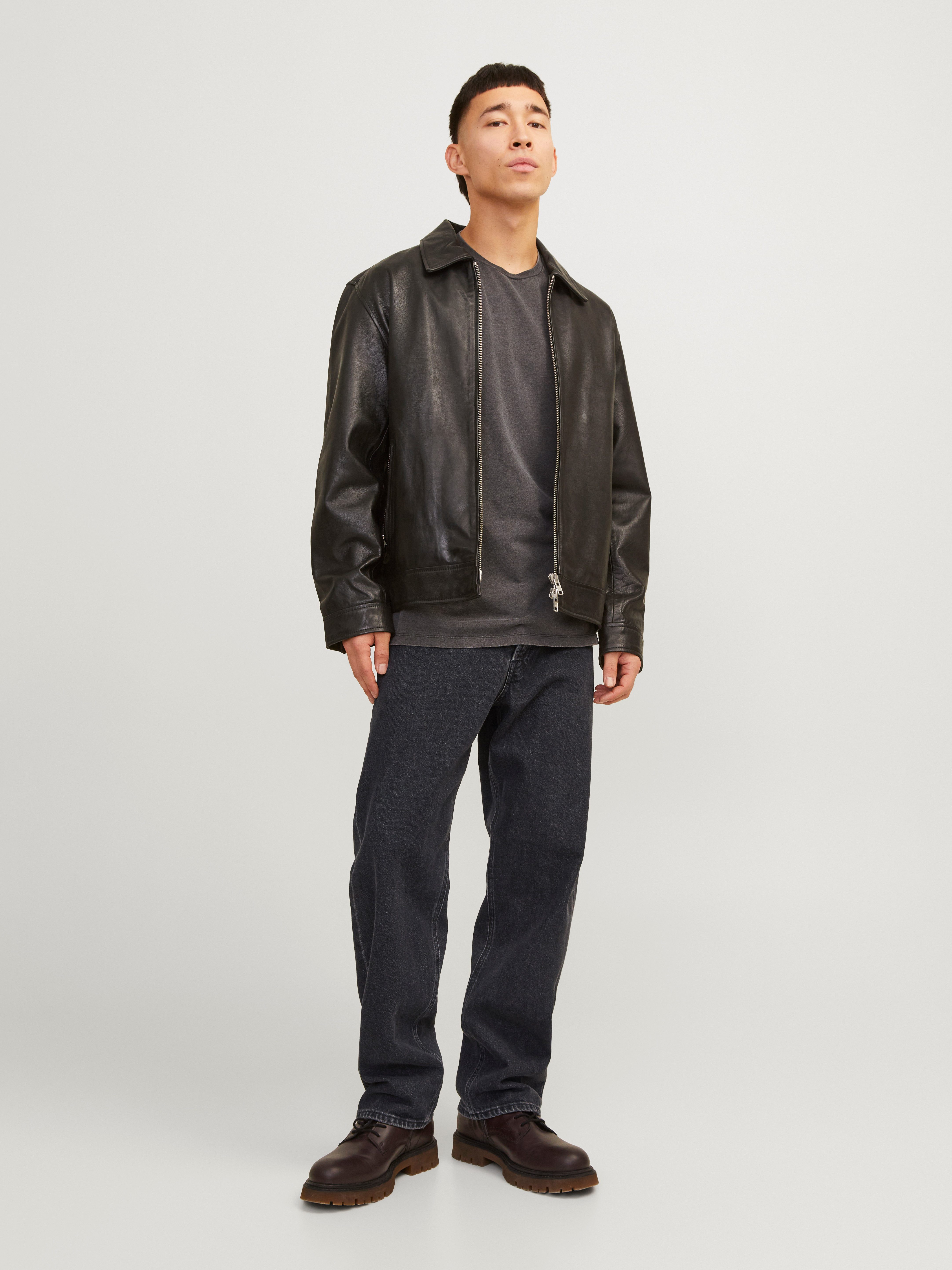 Jack & Jones Relax-fit-Jeans JJIEDDIE mit hoher Taille und lockerer Passform Baumwolle, relaxed fit