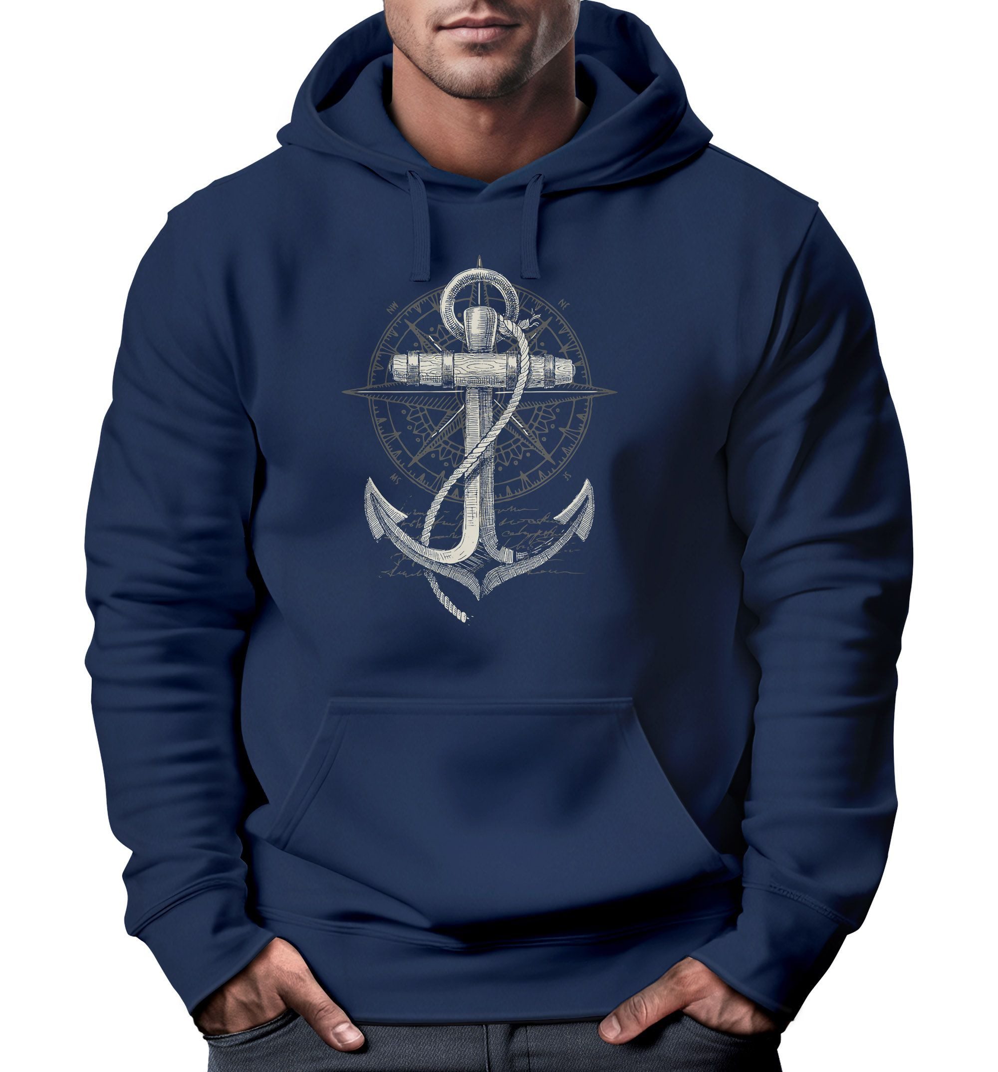 Neverless Hoodie Hoodie Herren Print Aufdruck Kapuzen-Pullover Männer Fashi günstig online kaufen