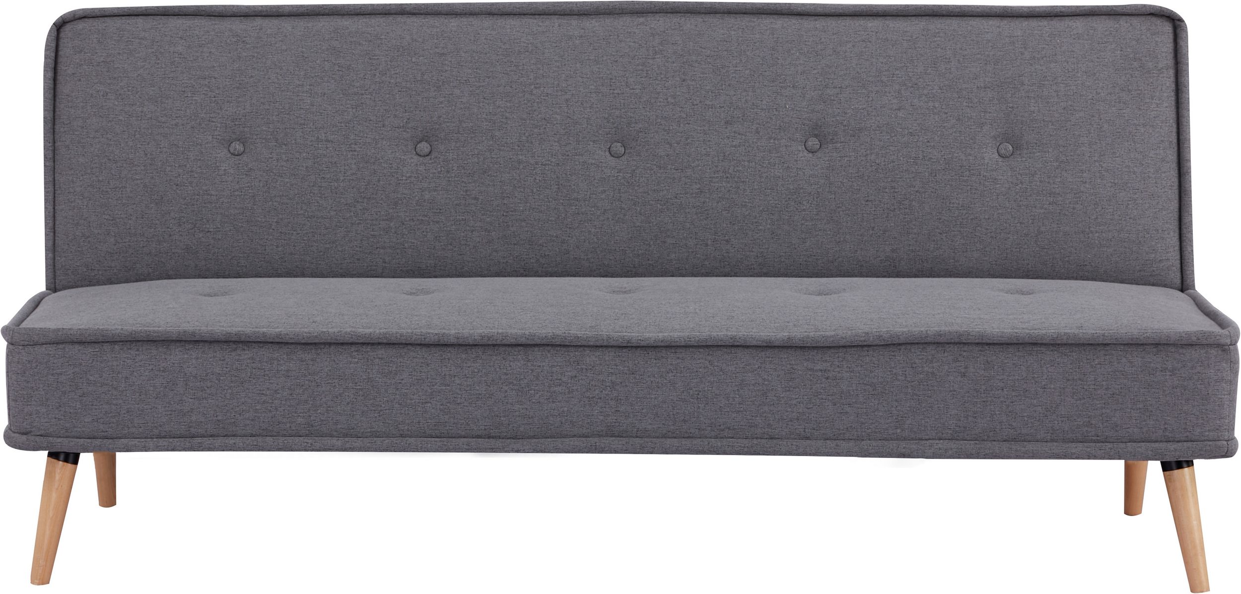 INOSIGN Schlafsofa ARBON,183cm, klappbarer 3-Sitzer mit verstellbarer Rückenlehne Webstoff Anthrazit