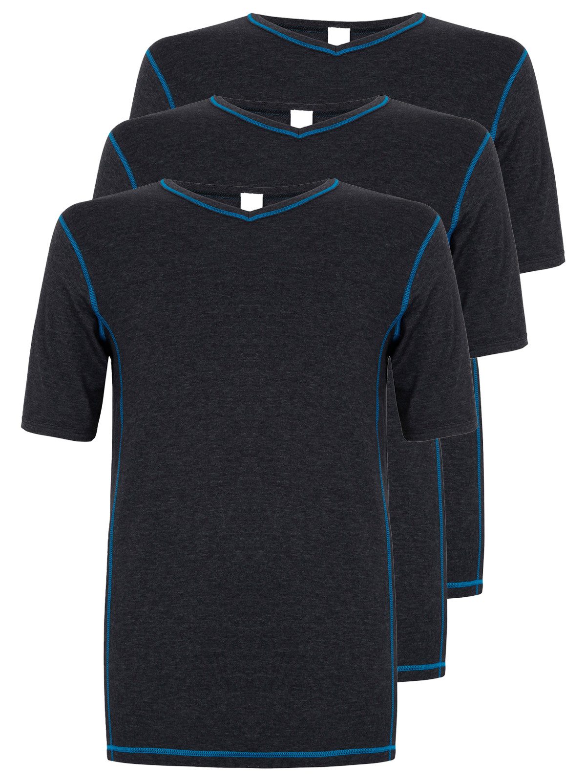Unterziehshirt 3er Pack Herren T-Shirt Unterhemd Elastic-Single