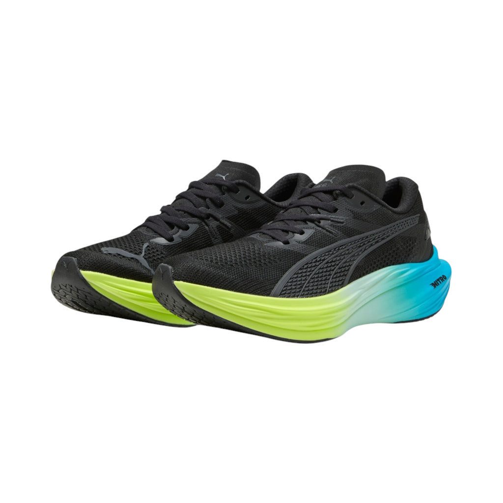 PUMA Deviate Nitro 3 (Dämpfung) schwarz/blau Herren Laufschuh