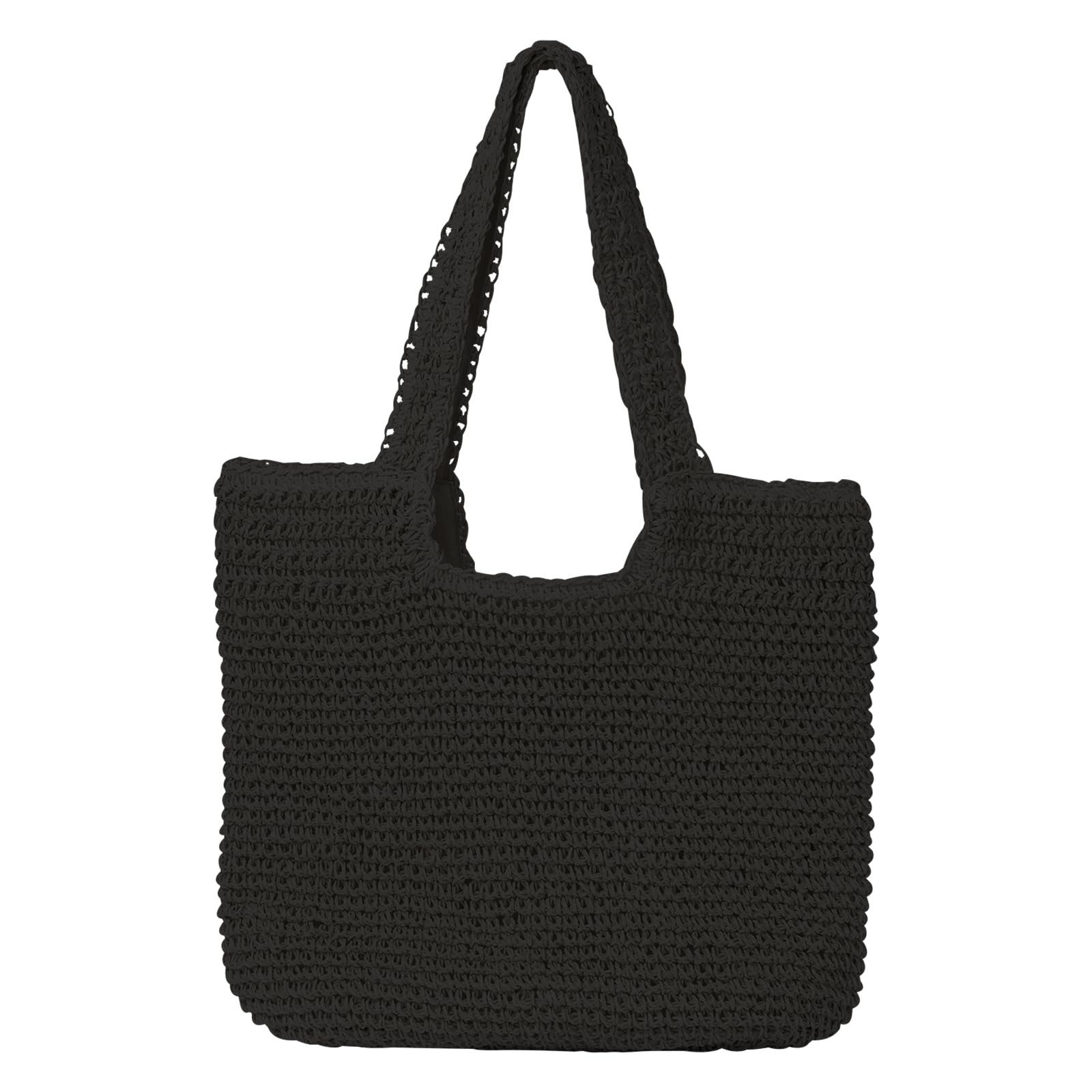 Zaewry Strandtasche Stroh Handtasche Damen Sommer Taschen Umhängetasche Damen, Boho Stil Shopper Damen Groß für Strand, Reisen, Urlaub, Shopping