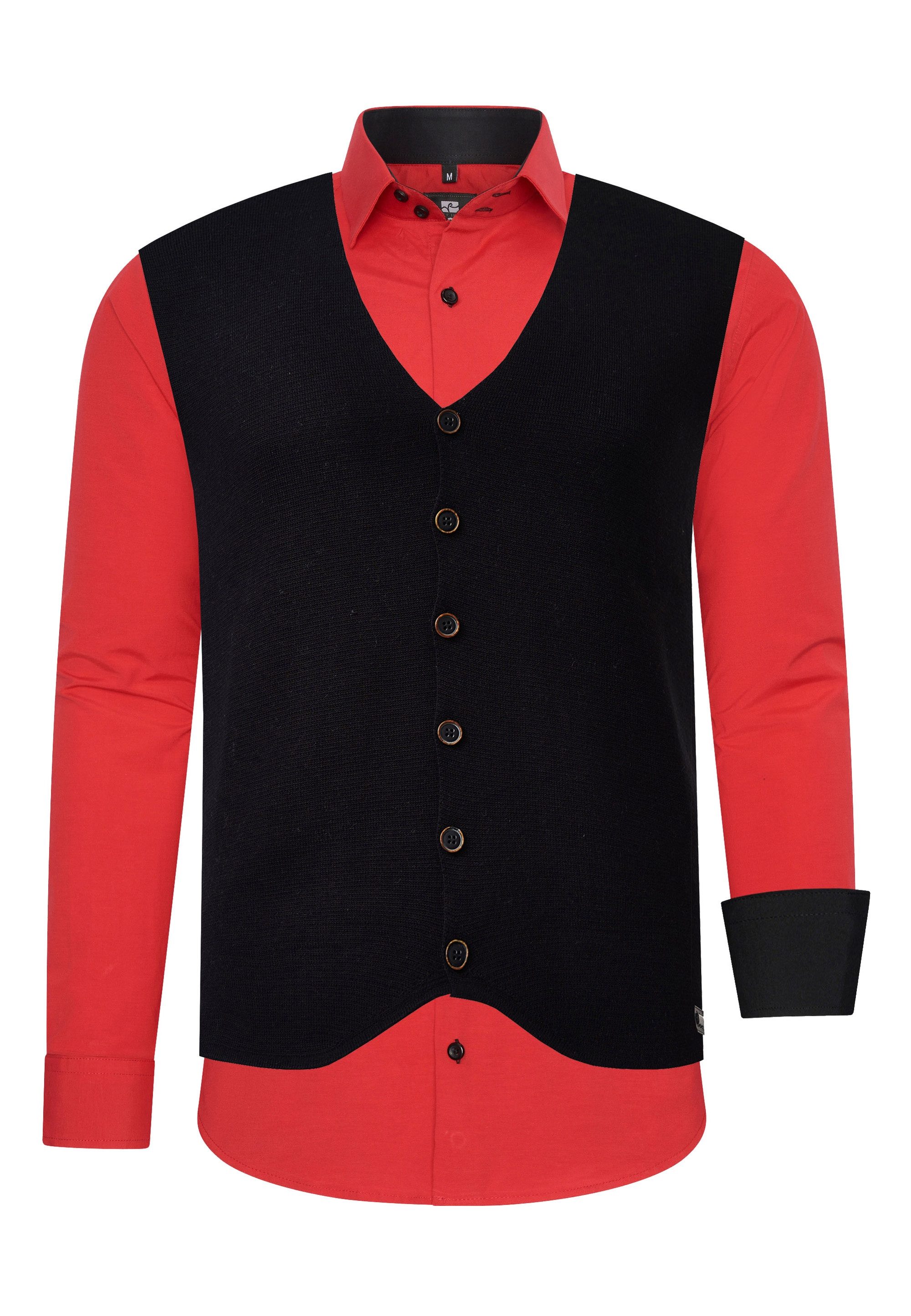 Rusty Neal Langarmhemd mit Weste günstig online kaufen