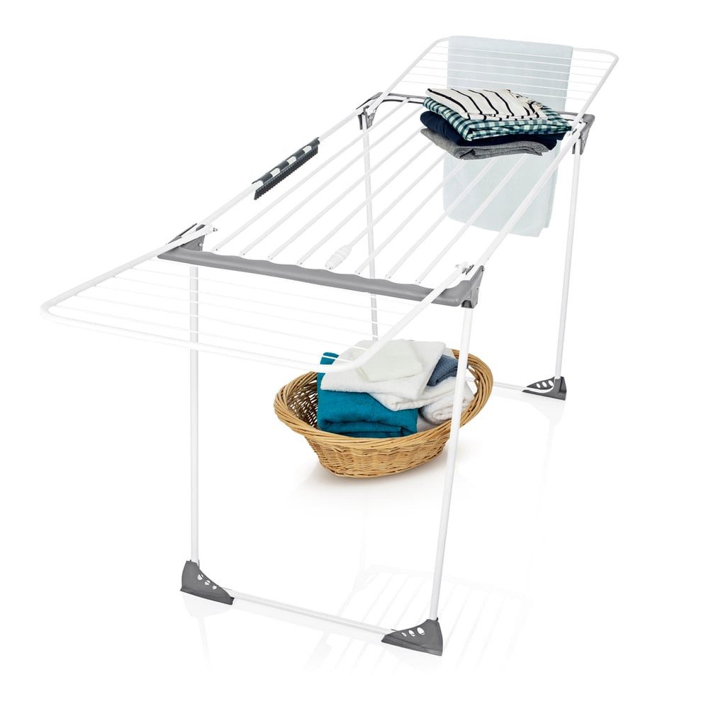 EASYmaxx Рама для сушки белья XXL ausziehbar bis 260 cm, Подставка для сушки mit Rollen, Kleidung platzsparend aufhängen klappbar Wäsche trocknen