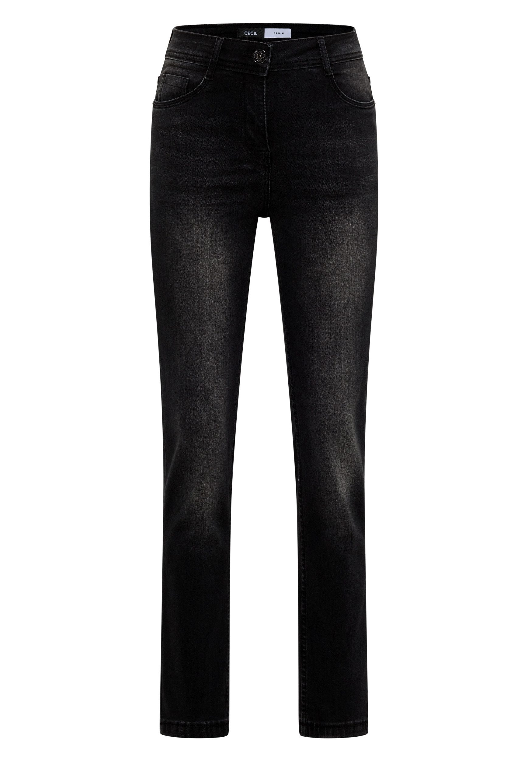 5-Pocket-Jeans EOS_Style Toronto Straight Dar black used wash