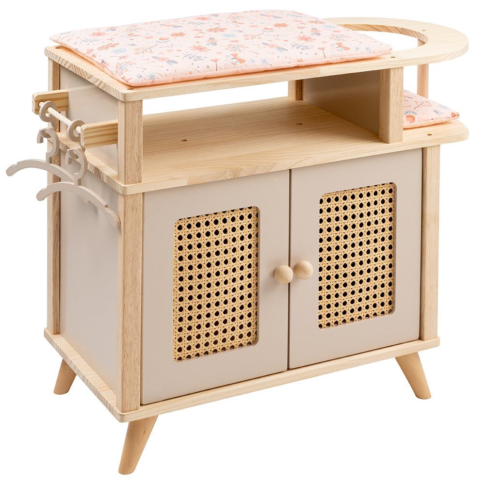 howa Puppenwickeltisch miniflowers, aus Holz mit Puppenschrank, Puppensitz, günstig online kaufen