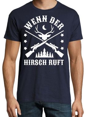 Youth Designz T-Shirt "Wenn Der Hirsch Ruft" Herren Shirt mit trendigem Frontprint