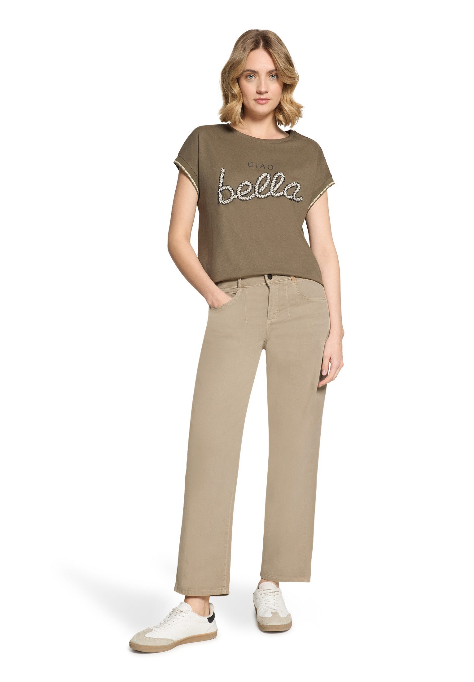 Cartoon Ankle-Jeans Damen mit Waschung