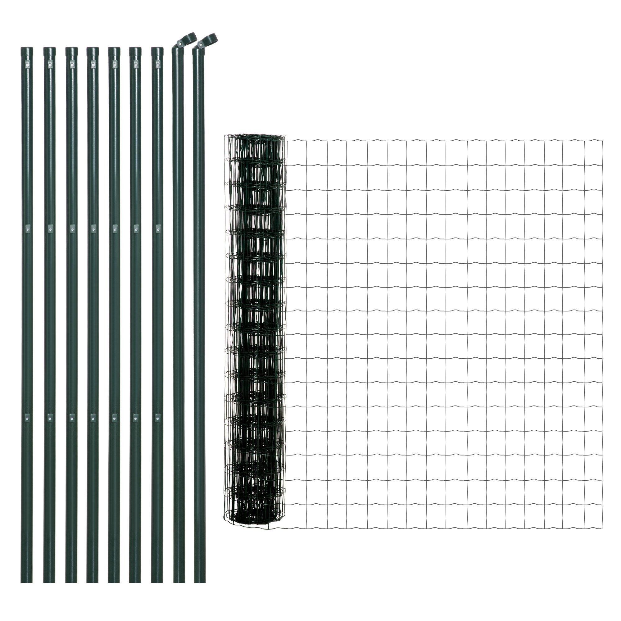 Outsunny Steinsäule Gartenzaun, (Set, 1-St., 1 x Gartenzaun), LxH: 1000x168 cm