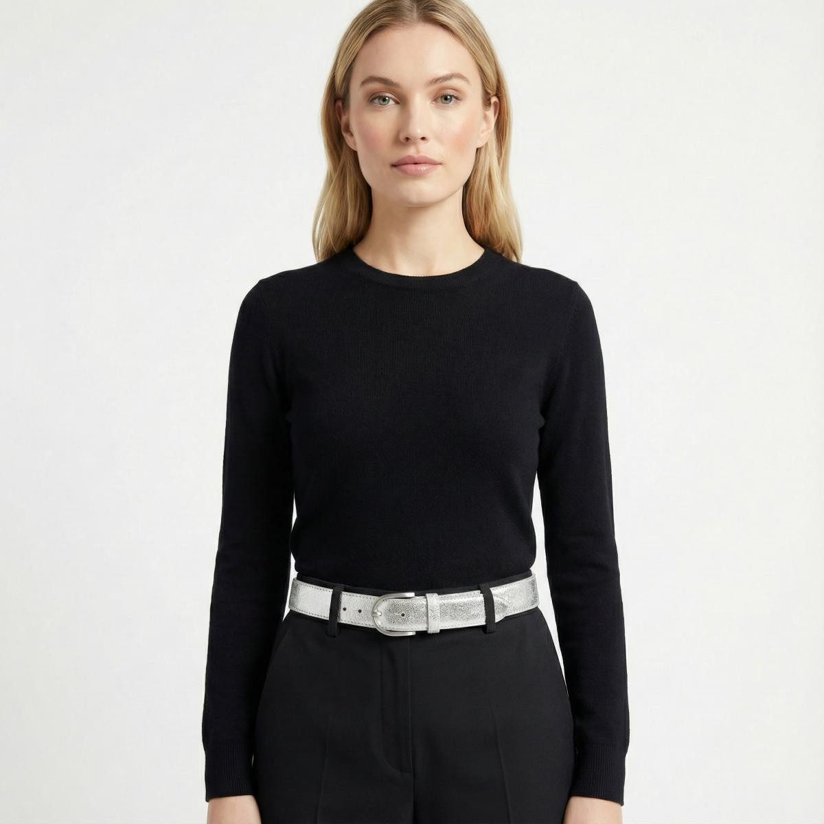 BELTINGER Ledergürtel Damen-Gürtel in Metall-Optik 3 cm - Leder-Gürtel Metallic-Look für Dam (1-St)