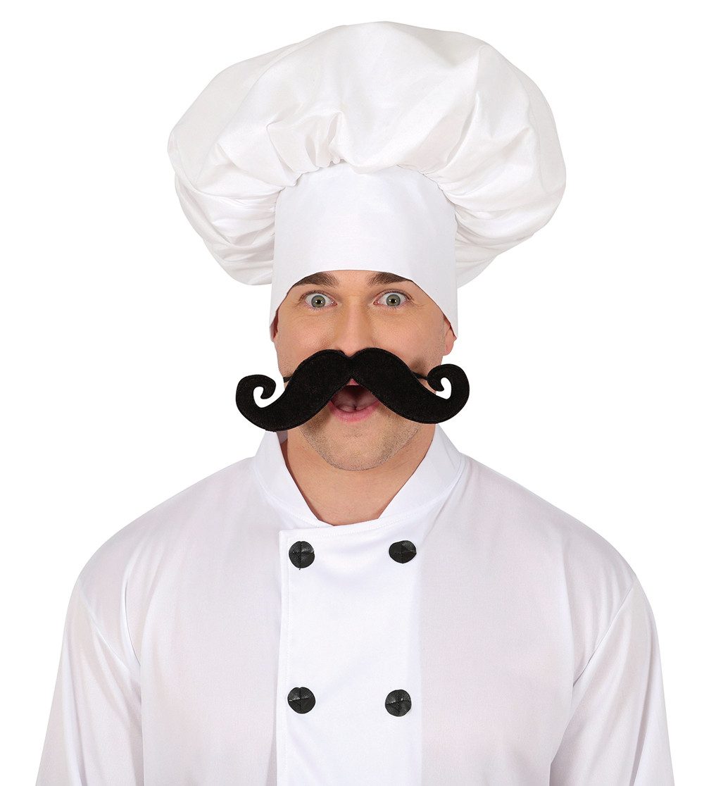 Fiestas Guirca Kostüm, Kochstil Chef Hut Weiß Karneval Party Accessoire Fas günstig online kaufen