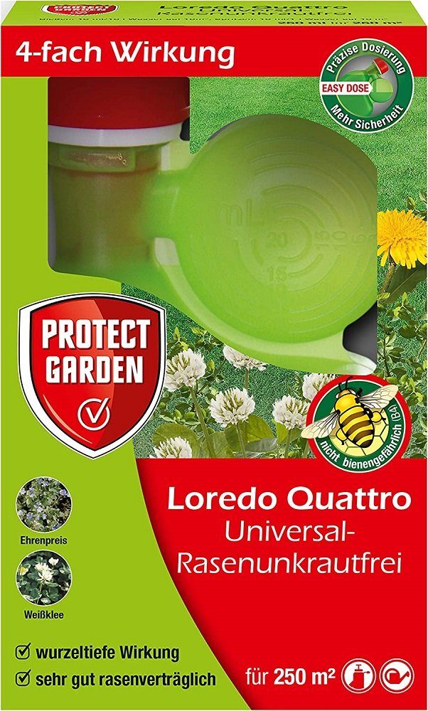 Unkrautbekämpfungsmittel Protect Garden Loredo Quattro Universal Rasenunkrautfrei 250ml