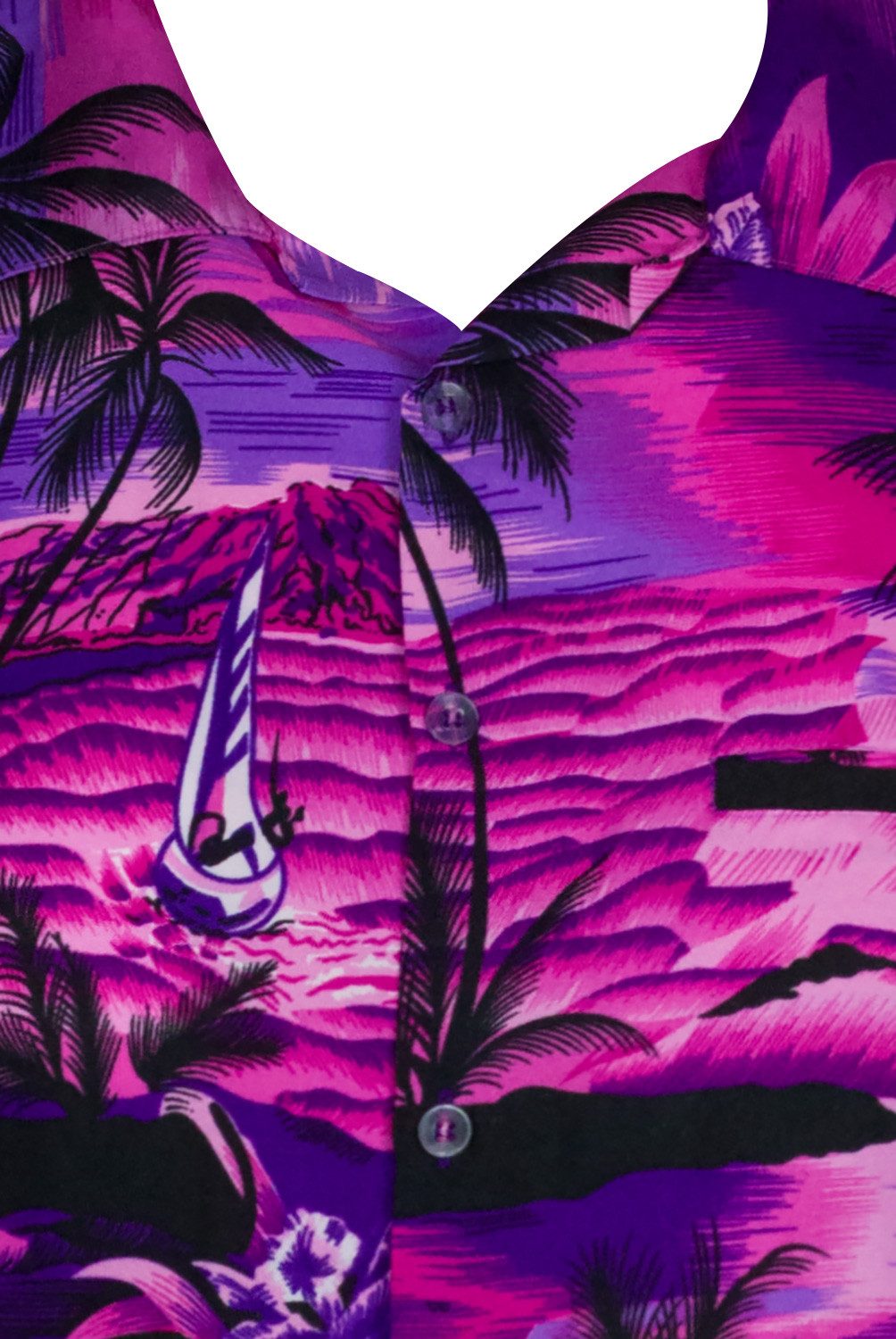 King Kameha Hawaiihemd Surf Übergrößen 7XL-12XL Kurzarm Front-Tasche Stylish Unisex