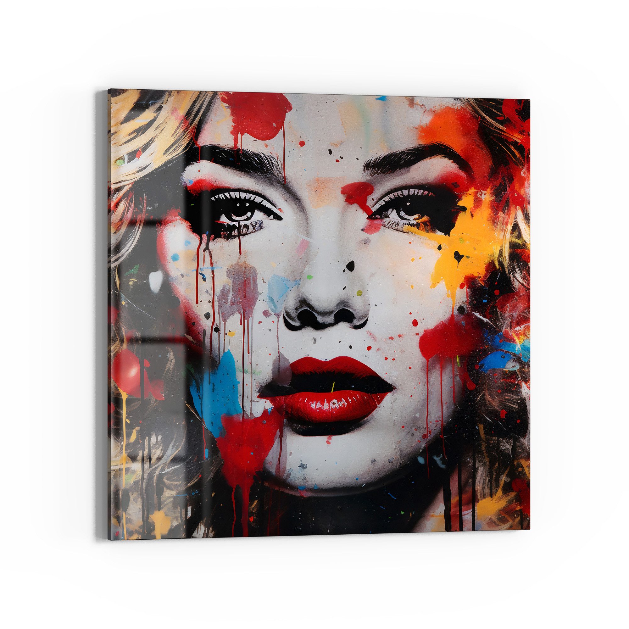 DEQORI Magnettafel 'Pop Star Farbexplosion', Whiteboard Pinnwand beschreibbar