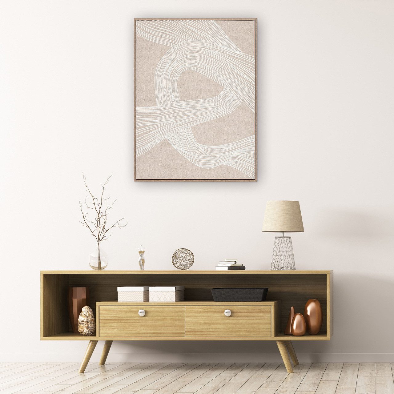 ArtUniverse Gemälde Leinwandbild White Flow 62 x 82 cm, Abstrakt