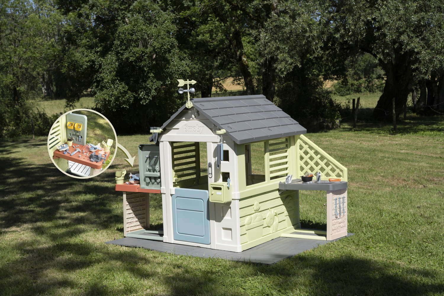 Smoby Spielhaus Outdoor Spielzeug Garten Spielhaus Jolie Haus 7600810737