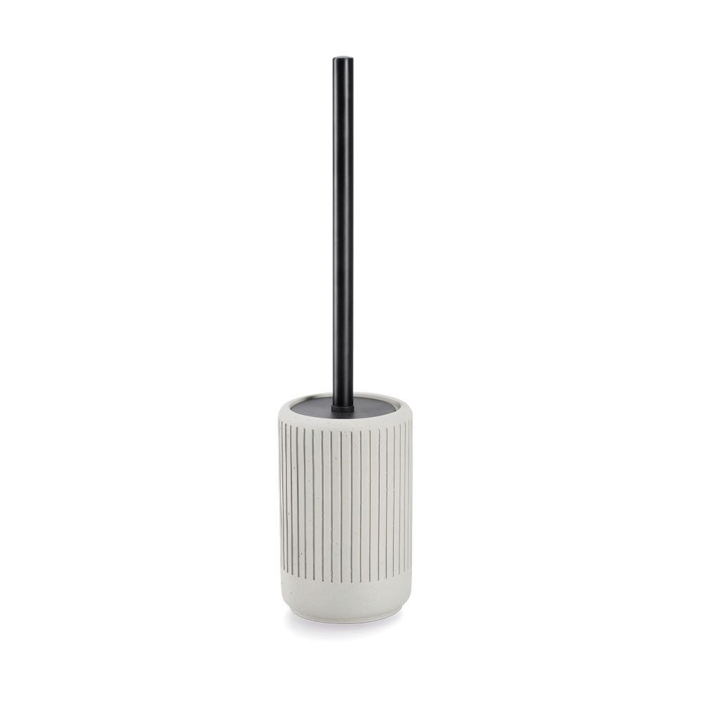Zeller Present Badaccessoire-Set WC-Bürste, Zement, beige, hellgrau, ca. Ø 10,3 x 42 cm