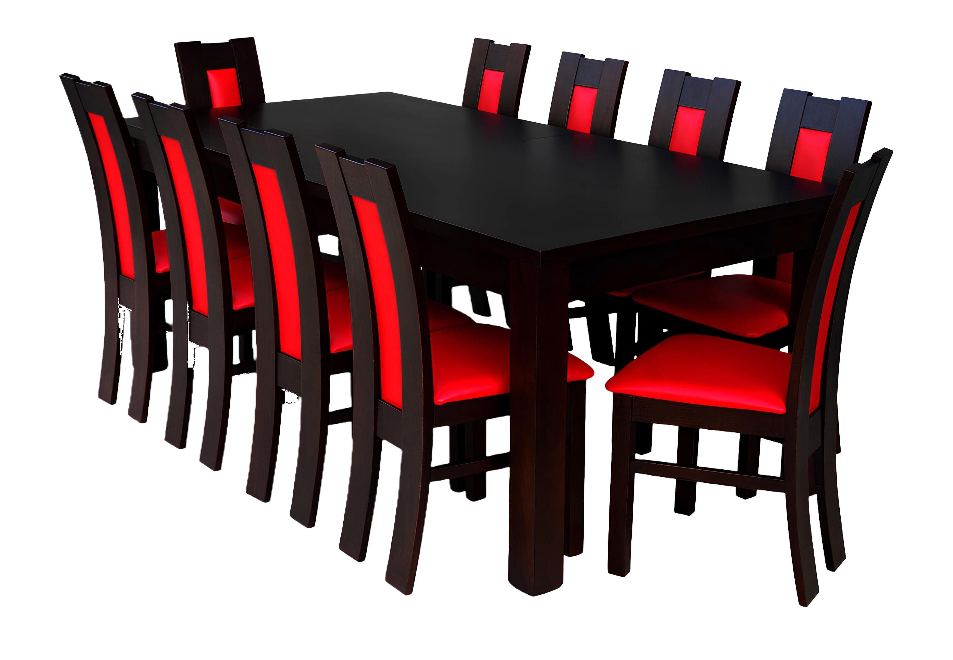 Xlmoebel Essgruppe Holztisch mit eleganten Stühlen für gesellige Mahlzeiten, (11-tlg., Essgruppe S18-K41BC Tisch+ 10 Stühle Set), Hergestellt in Europa