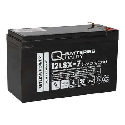 Q-Batteries Q-Batteries 12LSX-7 12V 7Ah Blei-Vlies-Akku AGM 10 Jahre Bleiakkus