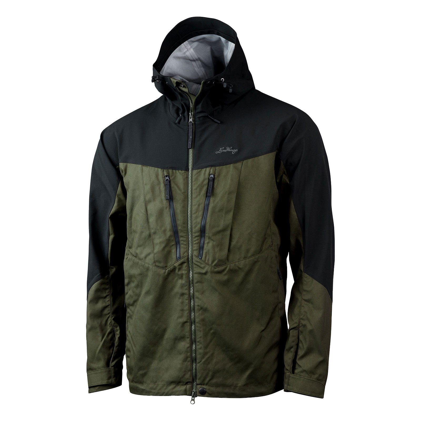 Lundhags Funktionsjacke Makke Pro Wanderjacke green forest charcoal für alle Jahreszeiten Stretch-Hybrid 616 