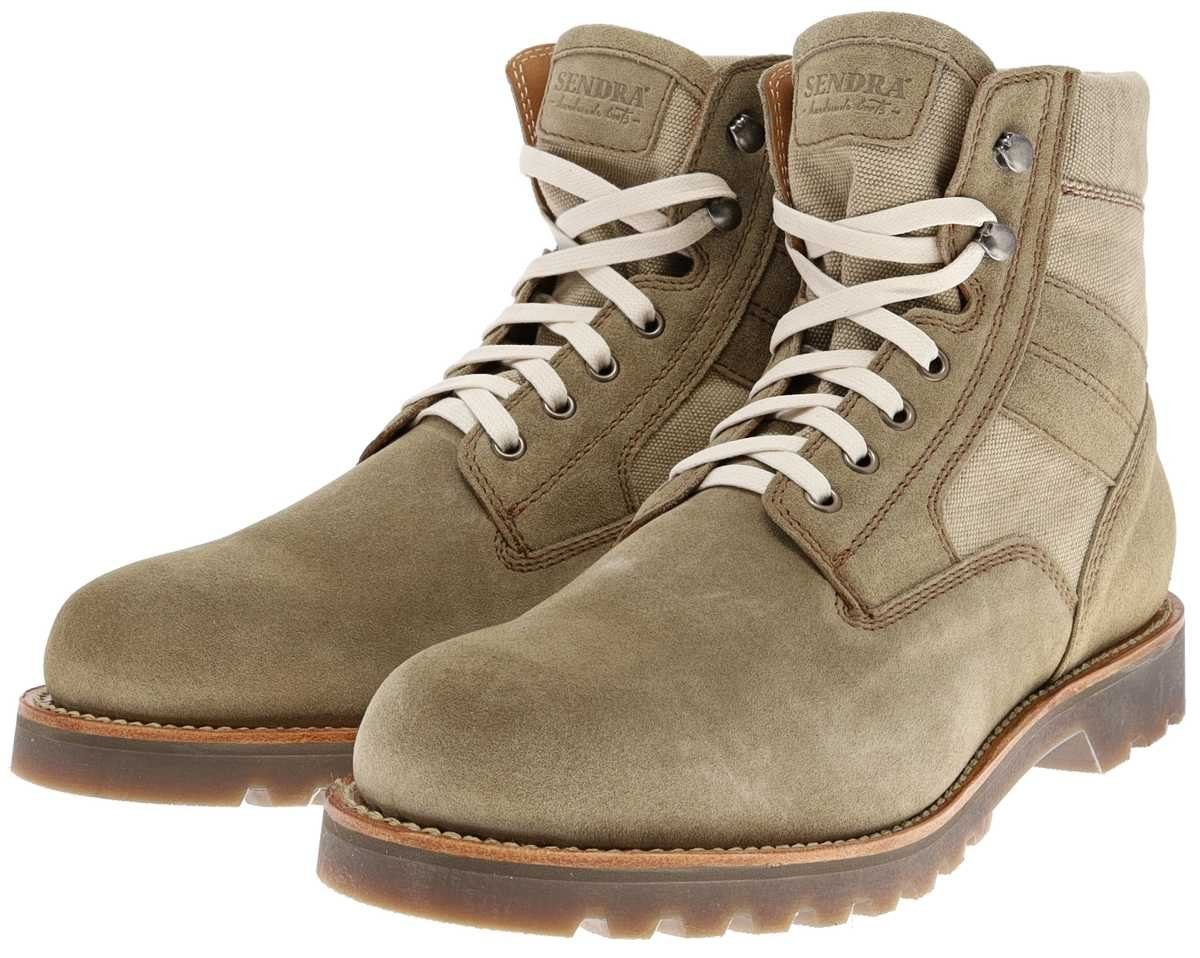 Sendra Boots MILLES 17656 Beige Stiefel Rahmengenähter Herren Schnürstiefel