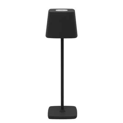 LIGHTSTUDIO Außen-Tischleuchte Tischleuchten Kabellos, Schwarz LED Tischlampe Outdoor Wohnzimmer, Schlafzimmer, Dimmbar Schreibtishlampe 5200mAh Akku, Wasserdicht