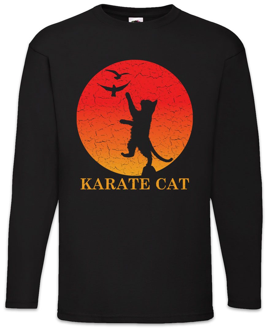 Langarmshirt Karate Cat Langarm T-Shirt Miau Katze Kid Katzen Liebhaber Kai Liebe