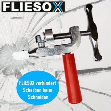 MAVURA Fliesenschneider FLIESOX Fliesenschneider Glasschneider 2in1 Profi Handfliesenschneider, Keramik Glas Fliesen Schneider
