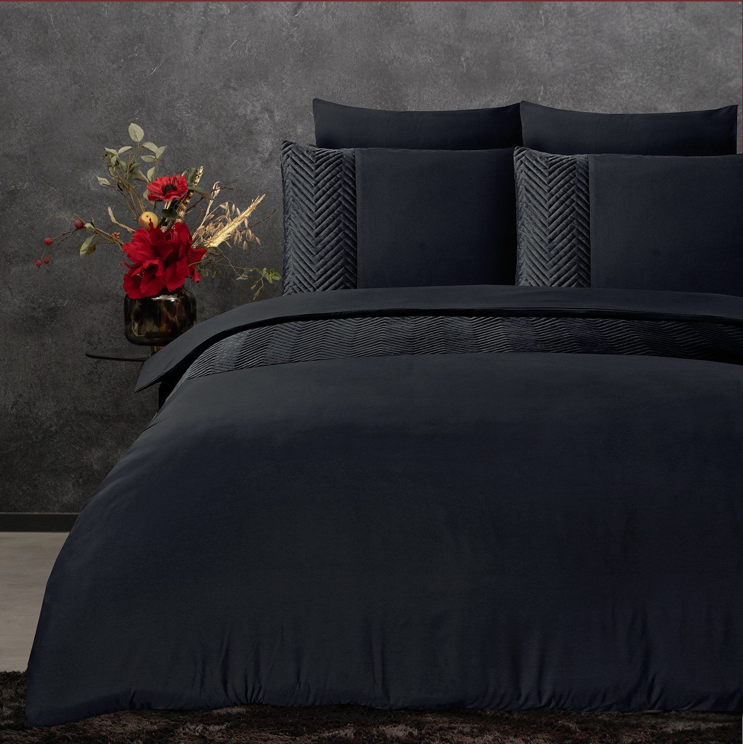 Sitheim-Europe Bettwäsche Bettwäsche Velvet Crossline, Samt, 3 teilig günstig online kaufen