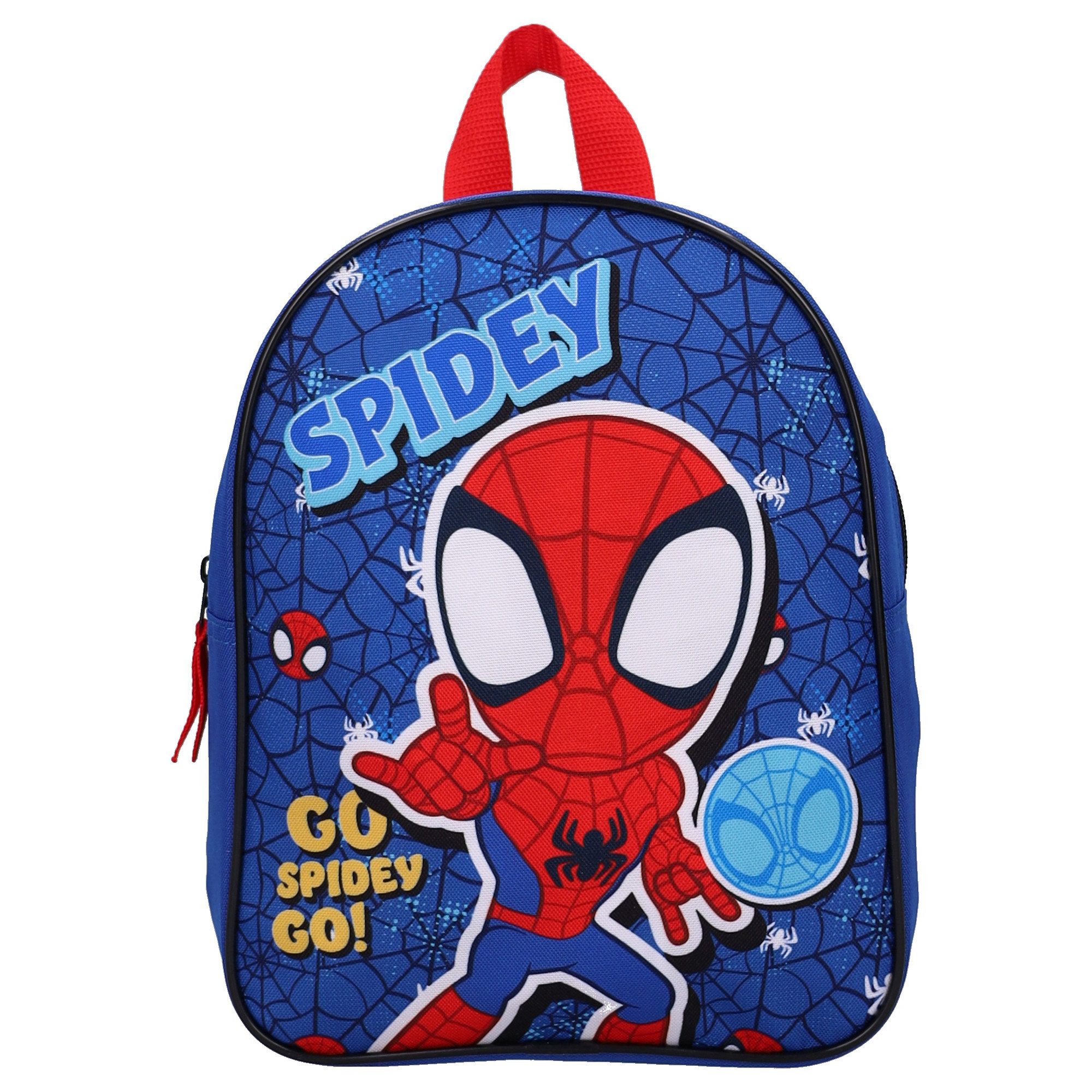 Spiderman Kinderrucksack Schulrucksack Horizon Hero blau mit Spinnennetz Design