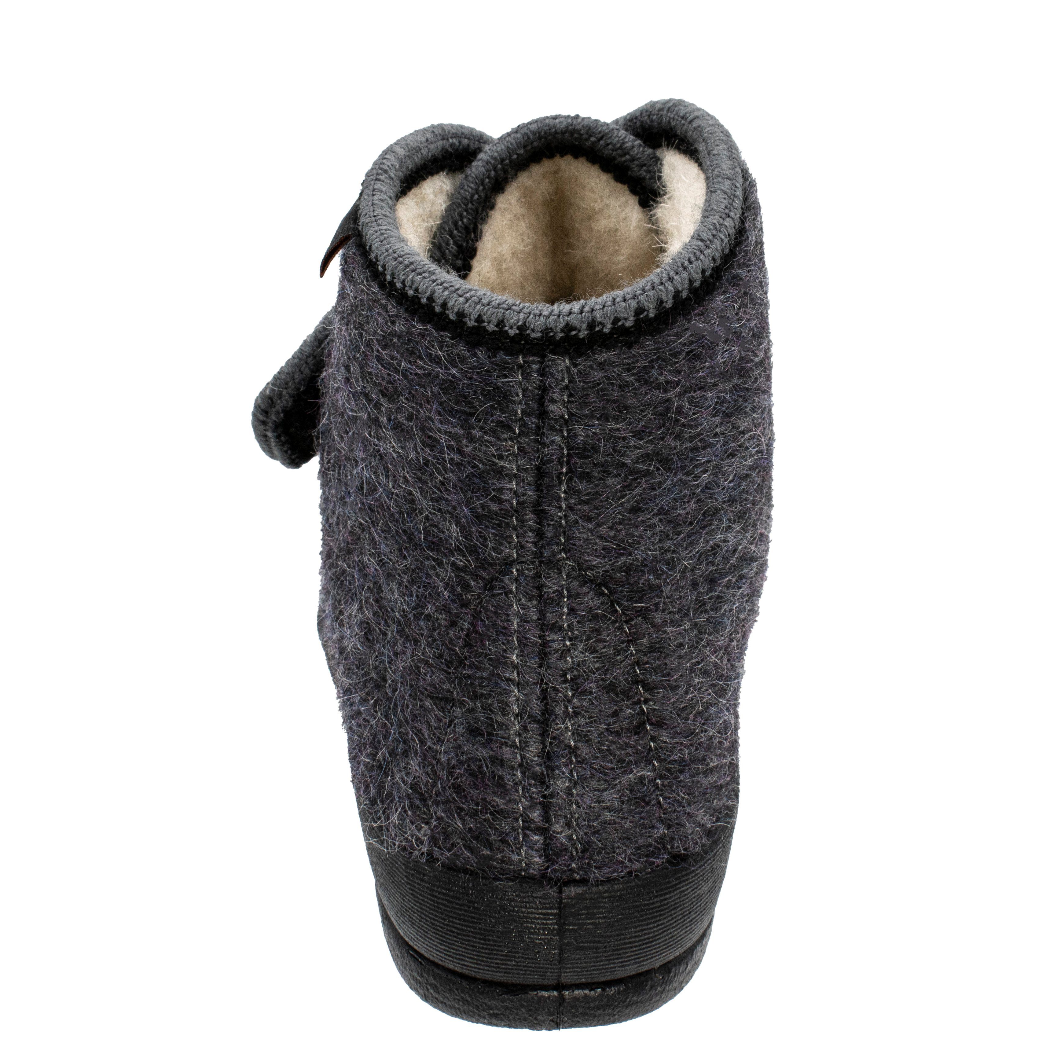 Fischer-Markenschuh Dora Hausschuh aus Stichelhhaar, Klettverschluss, Weite H, Schurwollfutter