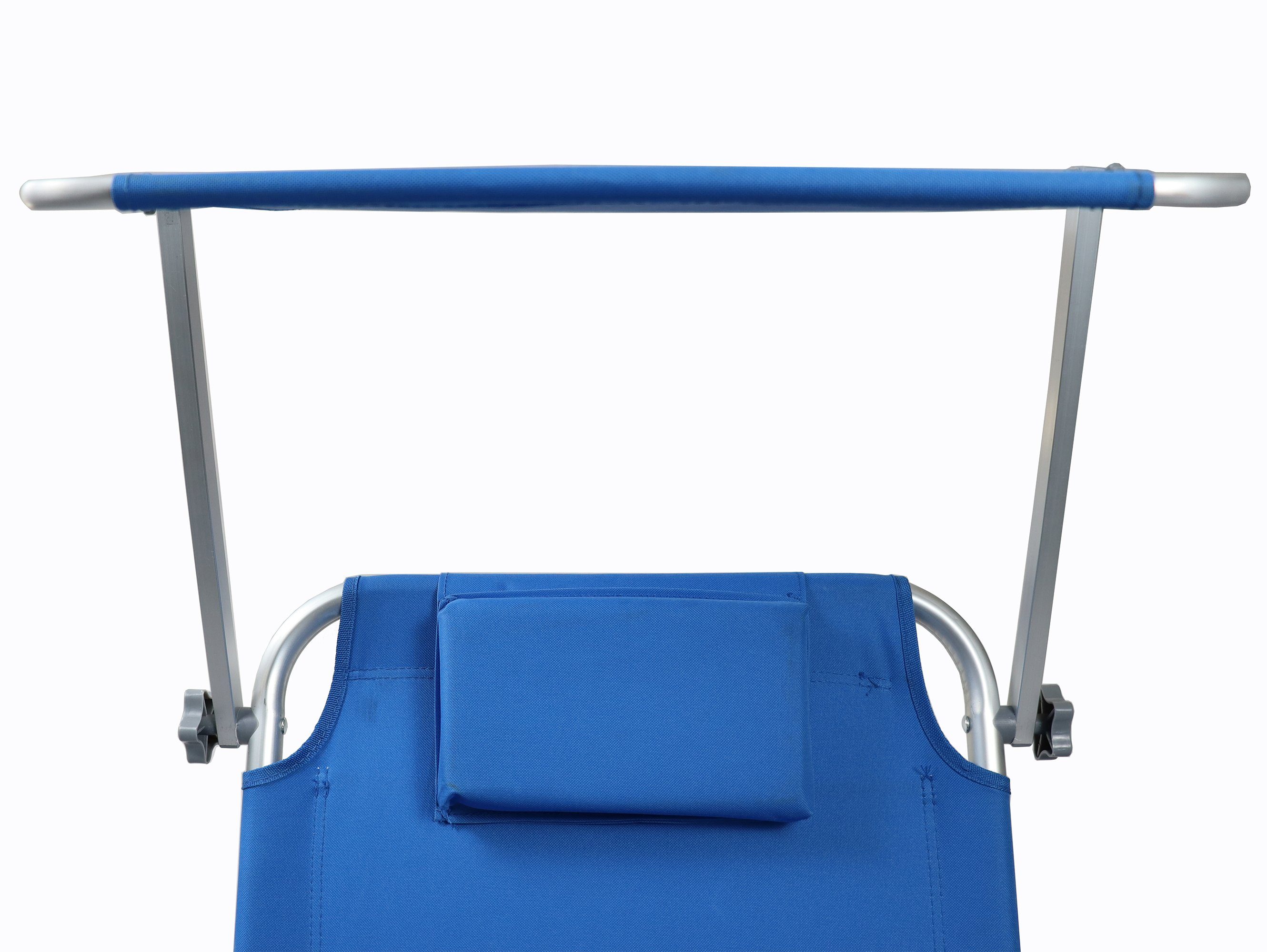 VCM Gartenliege Bindox B. 65 x T. 165 x H. 16 cm, 1, klappbar, Strandliege Rollen, leicht Liegestuhl Sonnendach, Relaxliege – Bild 5 von 5