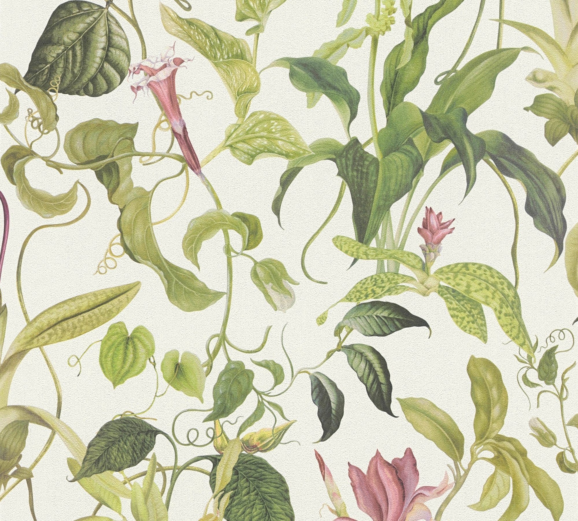 is Création Tapete tropisch, creme/grün/rosa Designertapete METROPOLIS floral, LIVING A.S. botanisch, MICHALSKY Vliestapete BY Change good, Dschungel