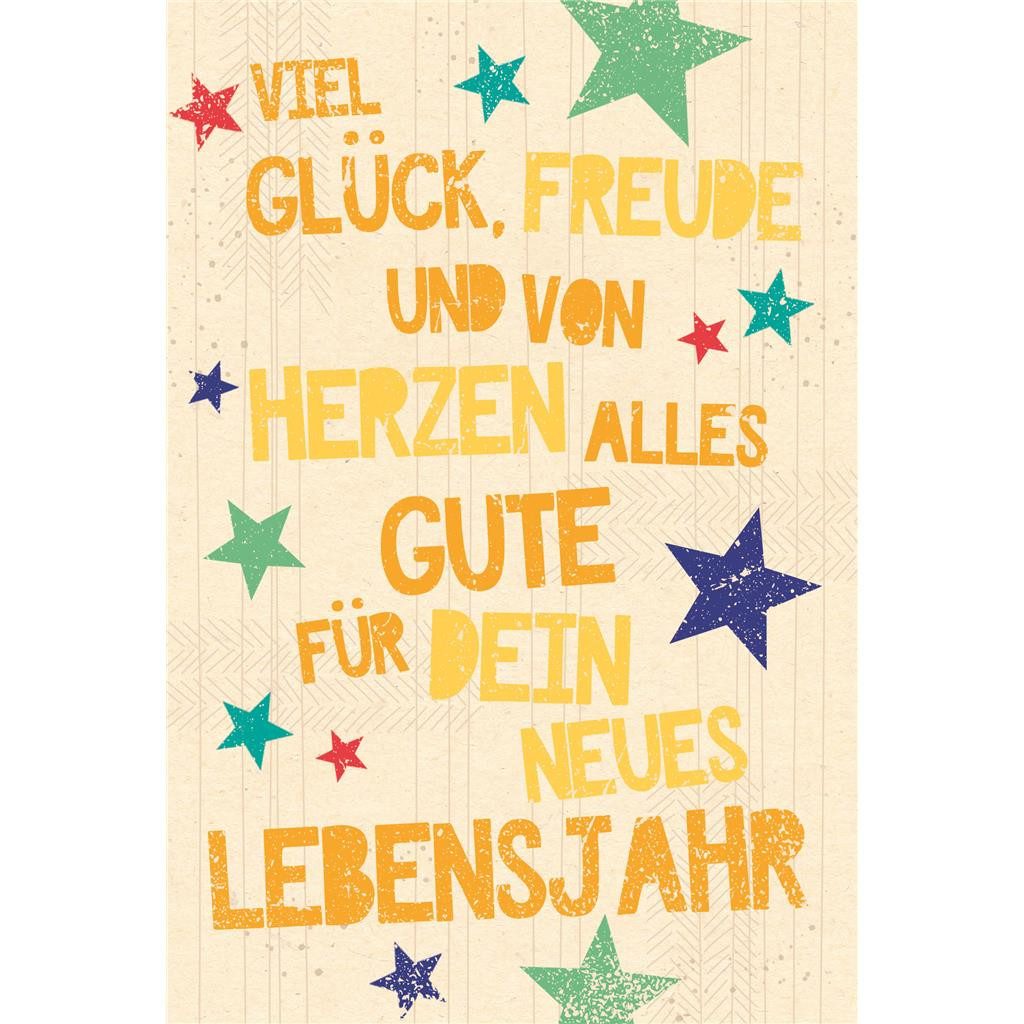 Grußkarten Geburtstag Karte mit Umschlag folienfrei unverpackt Greenline - Bunte