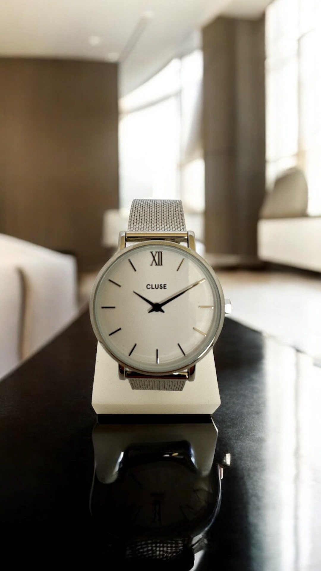 CLUSE Quarzuhr Minuit Geschenkset Minuit Geschenkset, (mit Wechselarmband), Ideal als Geschenkset