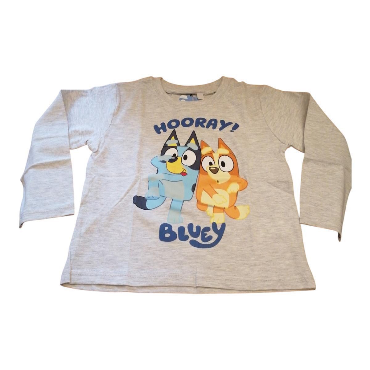 T-Shirt Bluey & Bingo Langarm-T-Shirt für Jungen, Größen 92–116