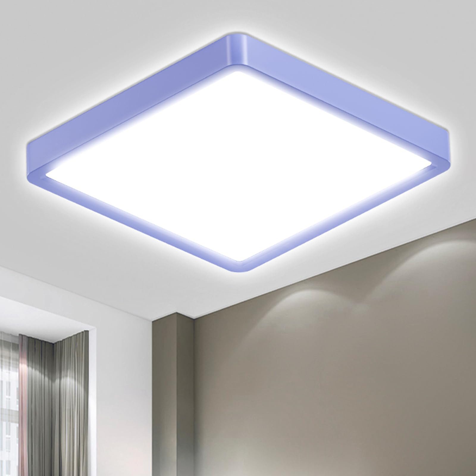 LQWELL LED Deckenleuchte Quadrat Flach LED günstig online kaufen