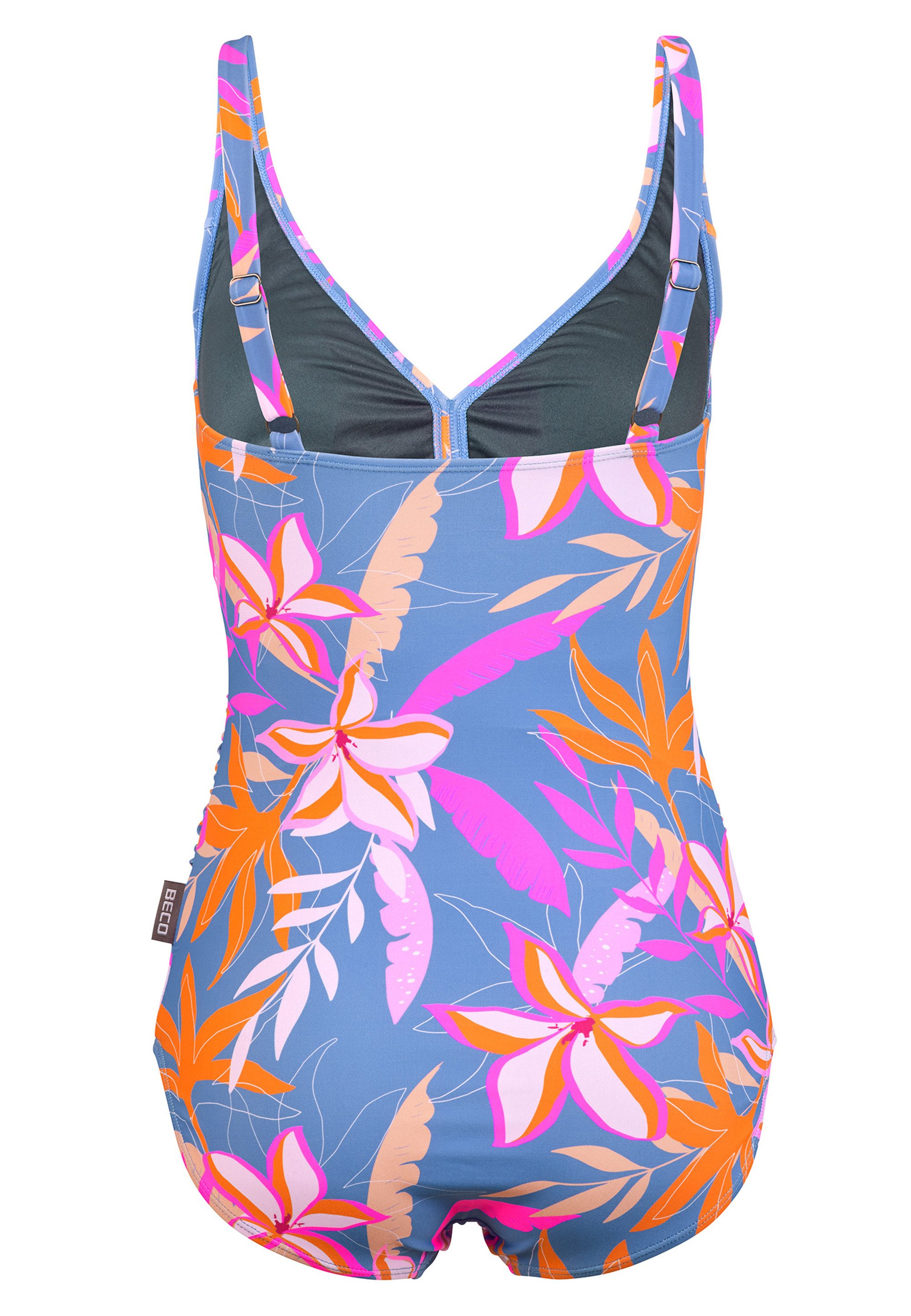 Beco Beermann Badeanzug Tropical Flowers (1-St) mit formender Passform und Herz-Ausschnitt – Bild 4 von 5