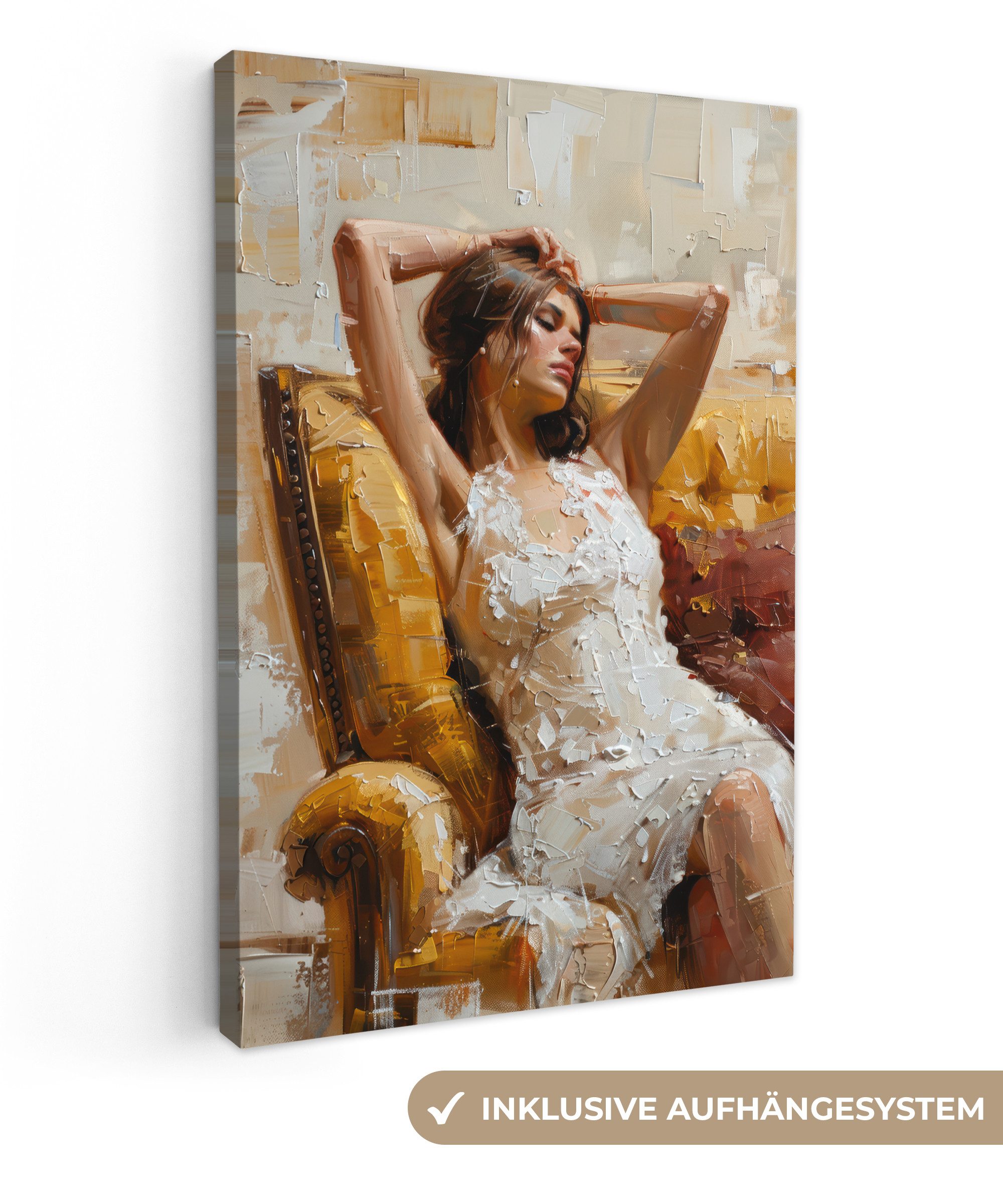 OneMillionCanvasses® Leinwandbild Frau - Kunst - Abstrakt - Modern, Fotodru günstig online kaufen