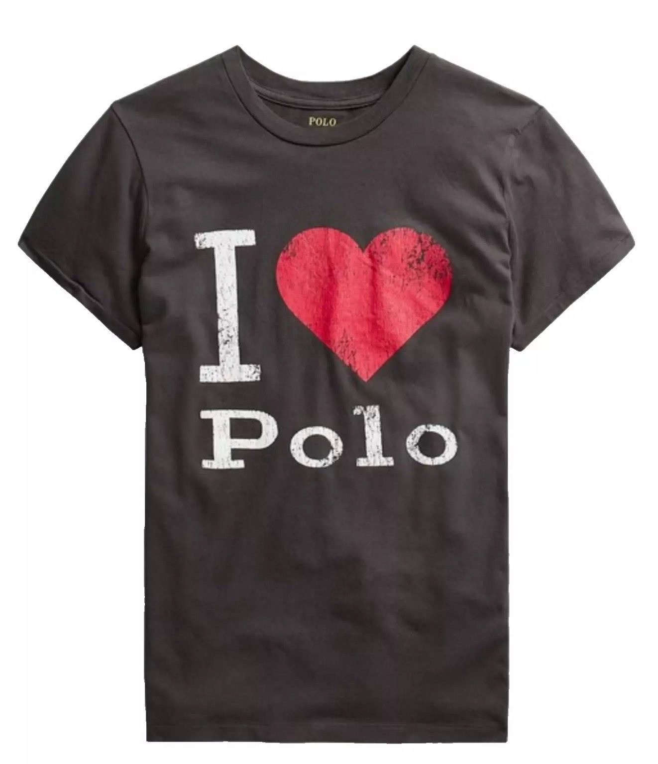 Polo Ralph Lauren T-Shirt Big Heart Loose Fit Luxus Baumwolle Destroyed-Effekte mit Vintage-Effekt