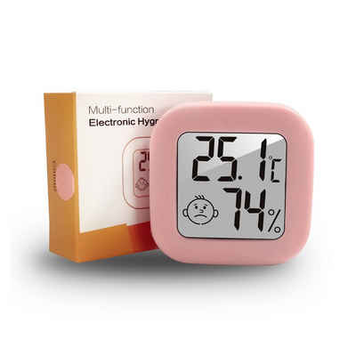 Dedom Raumthermometer Mini Digital Thermometer/Hygrometer Smart Connect mit Smiley-Gesicht