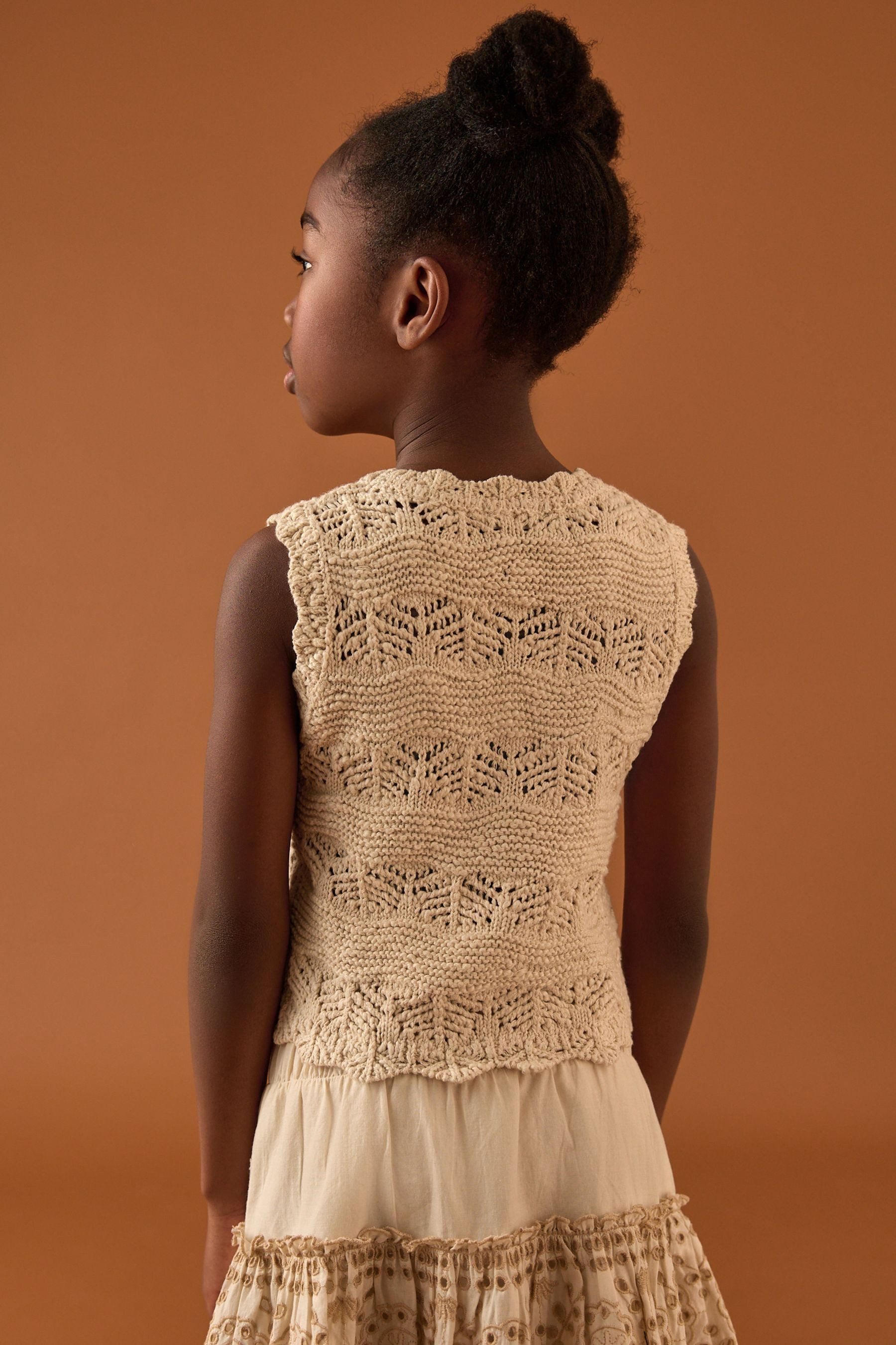 Next Anzugweste Häkel-Weste aus 100 % Baumwolle günstig online kaufen