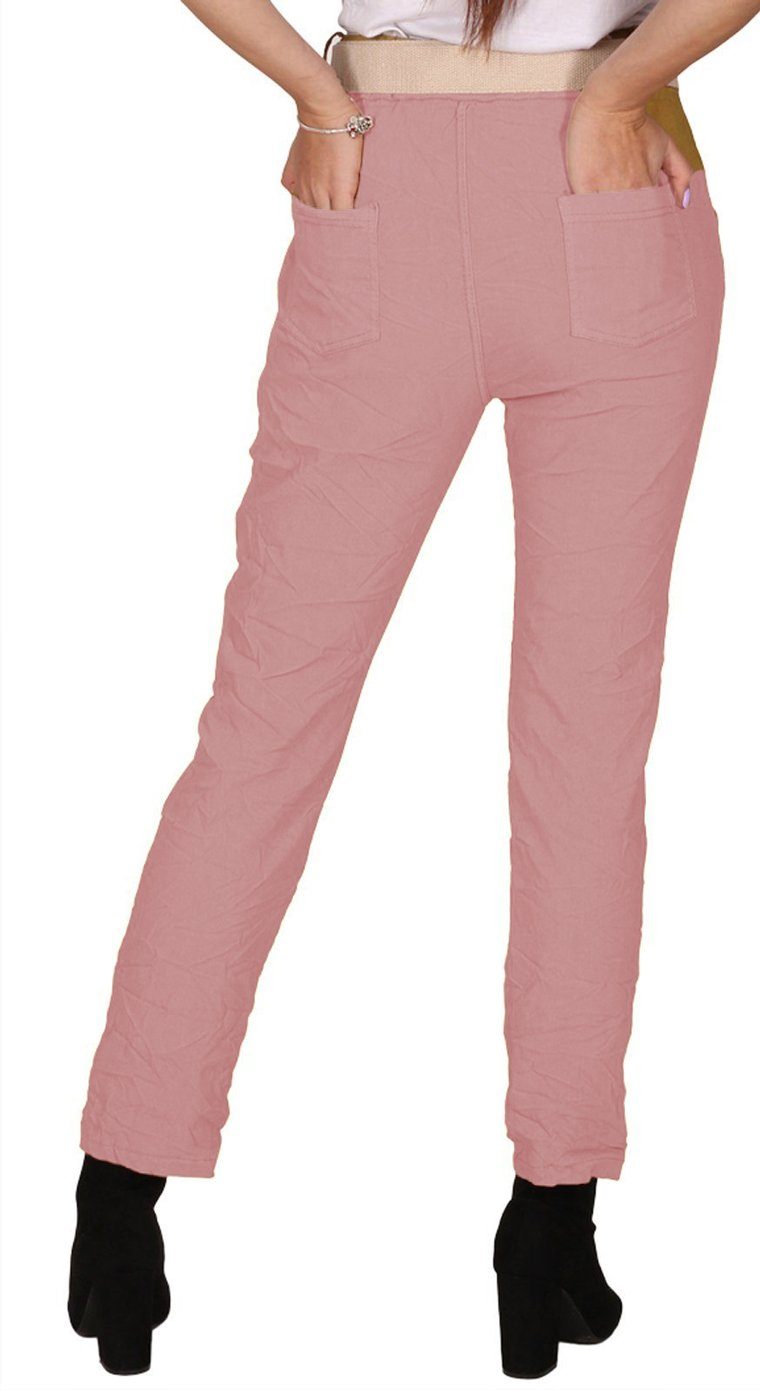 Charis Moda Chinohose Chinohose mit Gürtel